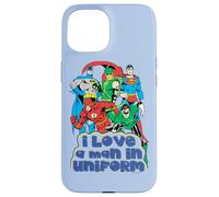Carcasa para iPhone 15 Justice League I Love a Man in Uniform