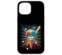Carcasa para iPhone 15 Juventud Colorida del Helado del béisbol para los niños Acuarela