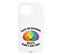 Carcasa para iPhone 15 Kawaii Rainbow Dumpling Squishy Raviolo Divertido Cutie