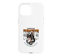 Carcasa para iPhone 15 Keep On Fighting (Declaración de Luchador) (gráfico de águila)
