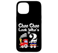 Carcasa para iPhone 15 Kids 2nd Birthday Caleb Choo Choo Train 2 Year Old