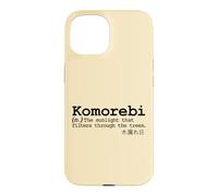 Carcasa para iPhone 15 Komorebi Japonés Palabra Vocab Poético Árbol Sol Naturaleza Amor