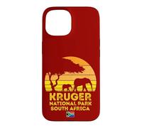 Carcasa para iPhone 15 Kruger Park Sudáfrica Safari Sunset Jirafa Elefante