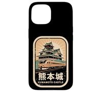 Carcasa para iPhone 15 Kumamoto Castillo Japón Retro Tren Vintage Japonés Kanji