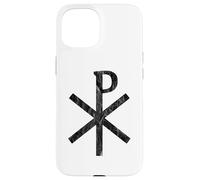 Carcasa para iPhone 15 La Cruz Chi-Rho - Símbolo De Jesucristo - Vintage