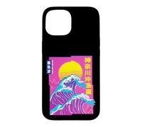 Carcasa para iPhone 15 La Gran Ola, Vaporwave Anime Estética Glitch Japonés