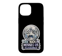 Carcasa para iPhone 15 La Luna Nos extraña #LetsGoBack Llorando Luna Triste