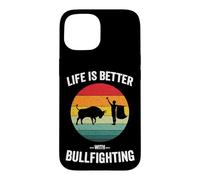 Carcasa para iPhone 15 La Vida es Mejor con la Corrida de toros Vintage española
