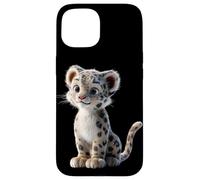 Carcasa para iPhone 15 Leopardo de Las Nieves Panthera Uncia Gran Felino