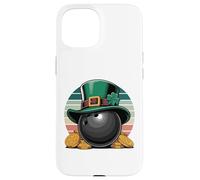 Carcasa para iPhone 15 Leprechaun Bowling Ball St. Patrick's Day Gold