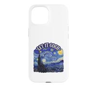 Carcasa para iPhone 15 Let It Gogh Noche Estrellada Divertido Artista Van Gogh Bellas Artes