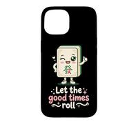 Carcasa para iPhone 15 Let The Good Times Roll Mahjong Player Tile Game Estrategia