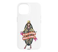 Carcasa para iPhone 15 Letra de Columbia Stay Sane Inside Insanity Rose Tint My World