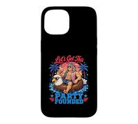 Carcasa para iPhone 15 Let's Get This Party fundó Ben Franklin el 4 de Julio