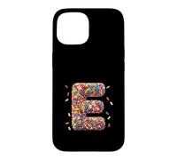 Carcasa para iPhone 15 Letter E Candy Rainbow Sprinkles Monogram Men, Women, Kids