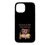 Carcasa para iPhone 15 Libro Nerd Humor Ficción Escape Burnout Bibliófilo Vibes