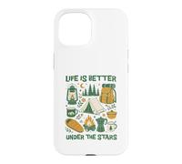 Carcasa para iPhone 15 Life Is Better Under The Stars Vintage Camping Outdoor Art