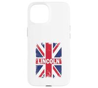 Carcasa para iPhone 15 Lincoln - Ciudad de Inglaterra con Bandera del Reino Unido