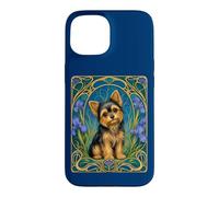 Carcasa para iPhone 15 Linda Mezcla de Yorkie o Chorkie Art Nouveau Puppy Dog