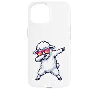 Carcasa para iPhone 15 Linda Oveja Blanca esponjosa con Gafas de Sol