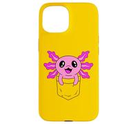 Carcasa para iPhone 15 Lindo Bebé Axolotl En El Bolsillo Kawaii Anime