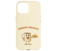 Carcasa para iPhone 15 Lindo café Mascota Domingo Brunch Amante Foodies Vintage Retro