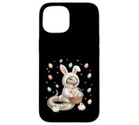 Carcasa para iPhone 15 Lindo Conejo de Pascua con Huevos diseño de Serpiente caprichosa