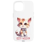 Carcasa para iPhone 15 Lindo Gato de Dibujos Animados con Collar ilustración