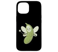 Carcasa para iPhone 15 Lindo Hada Madrina Edamame Bean Lover Kawaii Humor Vegano
