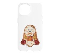 Carcasa para iPhone 15 Lindo Patchwork Fantasma Calabaza otoño Halloween