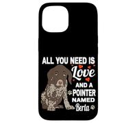 Carcasa para iPhone 15 Lindo Puntero Llamado Berta para alemán Puntero de Pelo Corto
