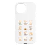 Carcasa para iPhone 15 Lindos Gatos meditadores Kawaii Zen Feline Design