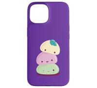 Carcasa para iPhone 15 Lindos Personajes de Mochi Kawaii Apilados