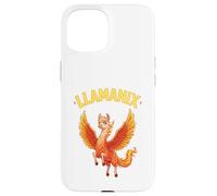 Carcasa para iPhone 15 Llama Fénix Híbrido Flaming Wings Fantasía Criatura