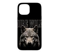 Carcasa para iPhone 15 Lobo Dire Cara Luz De Luna Bosque Fauna Silvestre Naturaleza