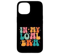Carcasa para iPhone 15 LOML Love of My Life Era Groovy Retro Esposa Novia Corazones