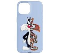 Carcasa para iPhone 15 Looney Tunes Slyvester Half Skeleton