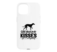 Carcasa para iPhone 15 Los Besos de geryhound lo arreglan Todo.