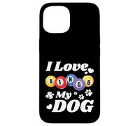 Carcasa para iPhone 15 Love Bingo and Dogs Night Lucky Game Party
