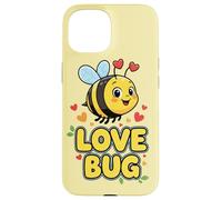 Carcasa para iPhone 15 Love Bug Cute Kawaii Valentines Bee con Corazones