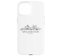 Carcasa para iPhone 15 Lucha contra la Buena Batalla Los Hombres y Mujeres Cristianos aman a Dios y Jesús