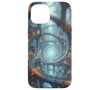 Carcasa para iPhone 15 Mago Fantasía Ciudad Subterránea Portal Espiral Caverna