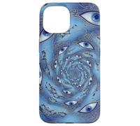 Carcasa para iPhone 15 Mal de Ojo Espiral Protección mística Espiritual Boho Ojos