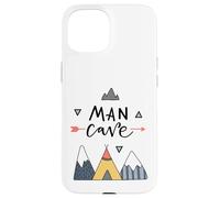 Carcasa para iPhone 15 Man Cave Mountain Arrow Theme para Hombres entusiastas