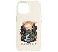 Carcasa para iPhone 15 Manitou Springs, Colorado, EE. UU., diseño panorámico Retro de montañas