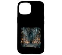 Carcasa para iPhone 15 Máscaras góticas Salón Oscuro Mascarada Catedral Escena Diseño
