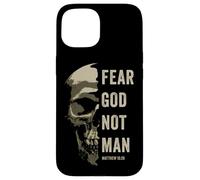 Carcasa para iPhone 15 Matthew 10:2 Fear God Not Man - Christian Faith Bible Gospel