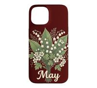 Carcasa para iPhone 15 May Birth Flower Lily of The Valley & Hawthorn Birthday