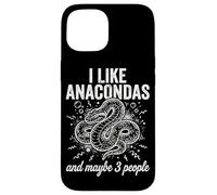 Carcasa para iPhone 15 Me Gustan Las anacondas y Tal Vez 3 Personas Herping Zoo