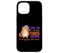 Carcasa para iPhone 15 Me Siento como si ya estuviera Cansado mañana Conciencia de la Fibra